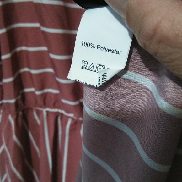 🚨50%off📦Shein Curve Dress Faux Wrap Knee Length Short Sleeve Pink 2X - Picture 6 of 12